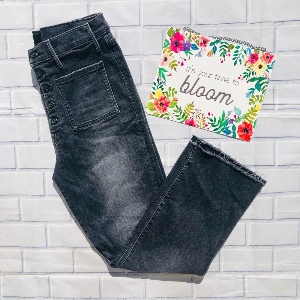 MOTHER High Waist Button Fly Black Jeans Size 32